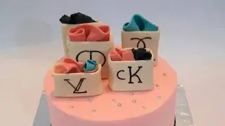 How to make shopping bags with fondant. Shopping bag cake toppers. Fashion theme cake