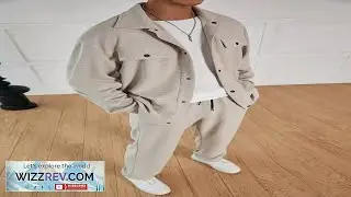 Manfinity Hypemode Men's Waffle Textured Jacquard Blazer And Pants Casual Suit Review