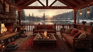 Soft Cozy Snowfall Jazz ❄️ Fireplace Ambience for Deep Focus, Calm Work & Study Flow
