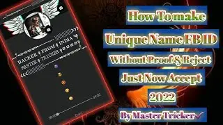 How To Make Unique Name Facebook Account 2022 || Unique Invalid Name Facebook Account 2022