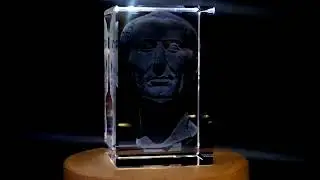 Julius Caesar 3D Engraved Crystal Gift - FSC80