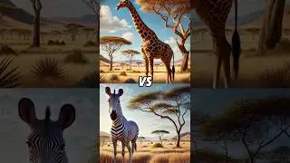 who's superior? giraffe vs zebra #animal #animals #shorts #giraffe #zebra