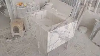 marble sink Transform Your Bathroom  Hand-Carved White Marble Sink! 🛁✨ #LuxuryHome #BathroomGoals