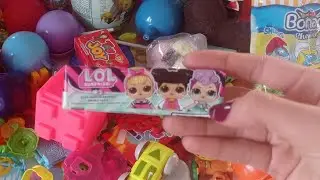 Candy yummy Kinder surprise Egg toys opening Joy Chocolate Lollipop ASMR