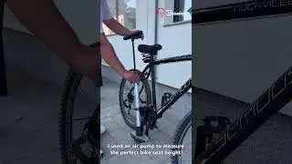 I used an air pump to measure the perfect bike seat height! #airpump #measures #bike