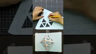How to make pyramid｜Minecraft｜Paper Craft｜Pop Up Card｜Kirigami｜Origami｜如何製作金字塔卡片 #Shorts