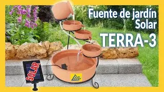Fuente de jardín solar Terra-3 ­- español