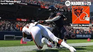 Madden 25 Ashton Jeanty Bears vs Kenny Pickett Browns Sim (Madden 26 Updated Roster) Game Play