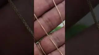 Real 14k Gold Spiga Chain, 1mm Spiga Chain Necklace, 14k Single Gold Chain, 1mm Shiny Spiga Chain...