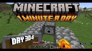 Minecraft - 1 minute a day - Day 304 - building the elytra launcher