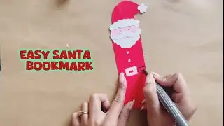 Easy Santa Bookmark Corner-Paper Christmas DIYs