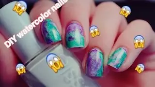 DIY WaterColor Nails Using Acrylic Paint and Water