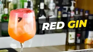 Red Gin, Strawberry Gin - Gin de Morango com ESPUMA | Bartender Store