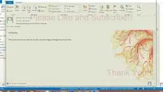 Changing Background of an Email in Outlook