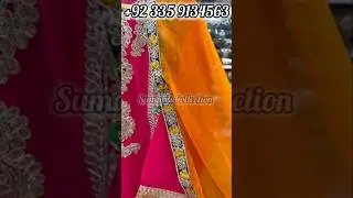 Party Wear Chiffon Tilla & Thread Embroidery Gota & Stone Work Fancy Dress #sumanscolletion #shorts