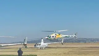 ROCKET HEMS bell 230 (Kids flight) departing Rand airport, Henley air. 🚁