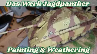 Покраска и везеринг Jagdpanther G2 Super Blitz от Das Werk | Кисть, камуфляж + масляные фильтры D...