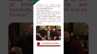 Growing Up Italian Honors Judge Caprio With a Moving Farewell Message