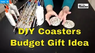 DIY Coasters From Recycled Paper Tubes | Cheap & Easy Christmas Craft