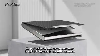 MaxGear Business Card Holder, Business Card Case Metal Card Holders for Men & Women