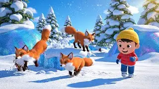 Five Little Arctic Foxes Scamper Scamper Scamper AV1 | Kids Songs and Nursery Rhymes
