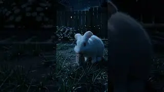 🐇📹 White Rabbit Night Rescue &ndash; Caught on Infrared Security Camera! 🐭🌙
