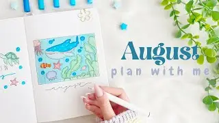 🪼 August Plan with Me - Ocean Theme | Bullet Journal
