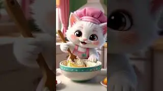 cat baking cake#cat #catlovers #cute #catshorts #cutecat #catvideos #cartoon #kitten #catshorts#cat