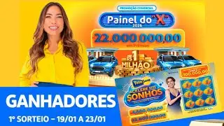 TELE SENA ANO NOVO 2026 Ganhadores: Painel do X - Sorteio (19/01 a 23/01) - 25/01/2026