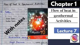 Flow of heat in geothermal activities| Chap1|Class 10| National book foundation