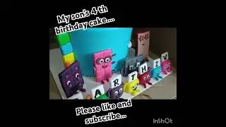 My son's 4 th birthday theme cake #numberblocks #learningisfun #trending #shorts