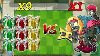 PVZ Hybrid Challenge - 9 Plants Boxes VS 1 Gargantuar Zombies