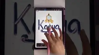 KAEYA USING KAEYA | 3D LETTER ART | PROCREATE GENSHIN EDIT #shorts