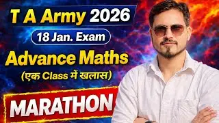Advance maths MARATHON Live class | T A ARMY Exam