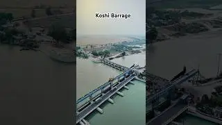 Koshi Barrage aerial view #koshibarragenepal #saptakoshi #nepal