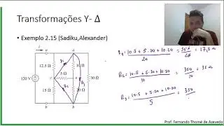 Circ. Elétricos 30 - Exemplo Transformações Y-Delta (Estrela-Triângulo)