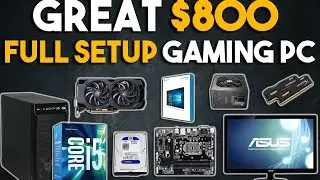Great $800 Full Setup Gaming PC Build 1080p Gaming PC January 2017