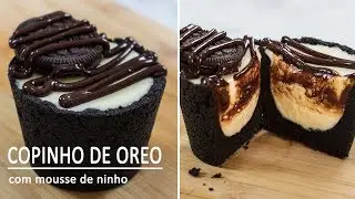 COPINHOS DE OREO COM MOUSSE DE LEITE NINHO | SOBREMESA DE OREO |