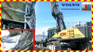 ☺️ Volvo EC750E HR - Abbruch Firmengeb&auml;ude,  Stuttgart, 2025. Teil 3  #longfront