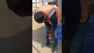 Drilling fencing pole #solarenergy #solarfencing #shorts #pole