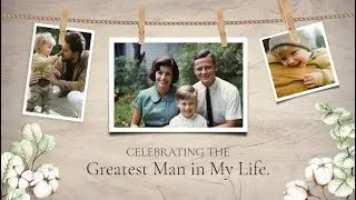 Free Vintage Grain Floral Father's Day Greetings Family Photo Collage Slideshow - FlexClip