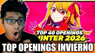 TREMENDO TOP... O NO... 😮 |  TOP 40 OPENINGS ANIME INVIERNO 2025 🔥 REACCI&Oacute;N