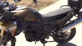 2013 F800GS Kalamata stock walk around video