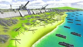 The Largest Beach Invasion of WALL FORTRESS Defense EVER!