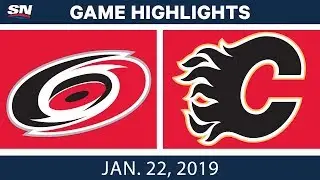 NHL Highlights | Hurricanes vs. Flames - Jan. 22, 2019