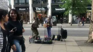 Irish Singer Performs 'Zombie' by The Cranberries Live on Oxford Street, London