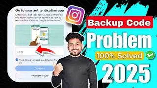Two factor authentication instagram 2025 || enter a backup code instagram