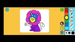 Colorful Lion 🦁 Mary had a little lamb 🐑 Colouring video for kids 🎨