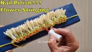 How to string sampangi flower | Simple and easy way to string Sughandh Raj  Flowers