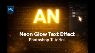 Photoshop Neon Glow Text Effect Tutorial | Light Effect Typography Design  @Anvitco #neoneffect